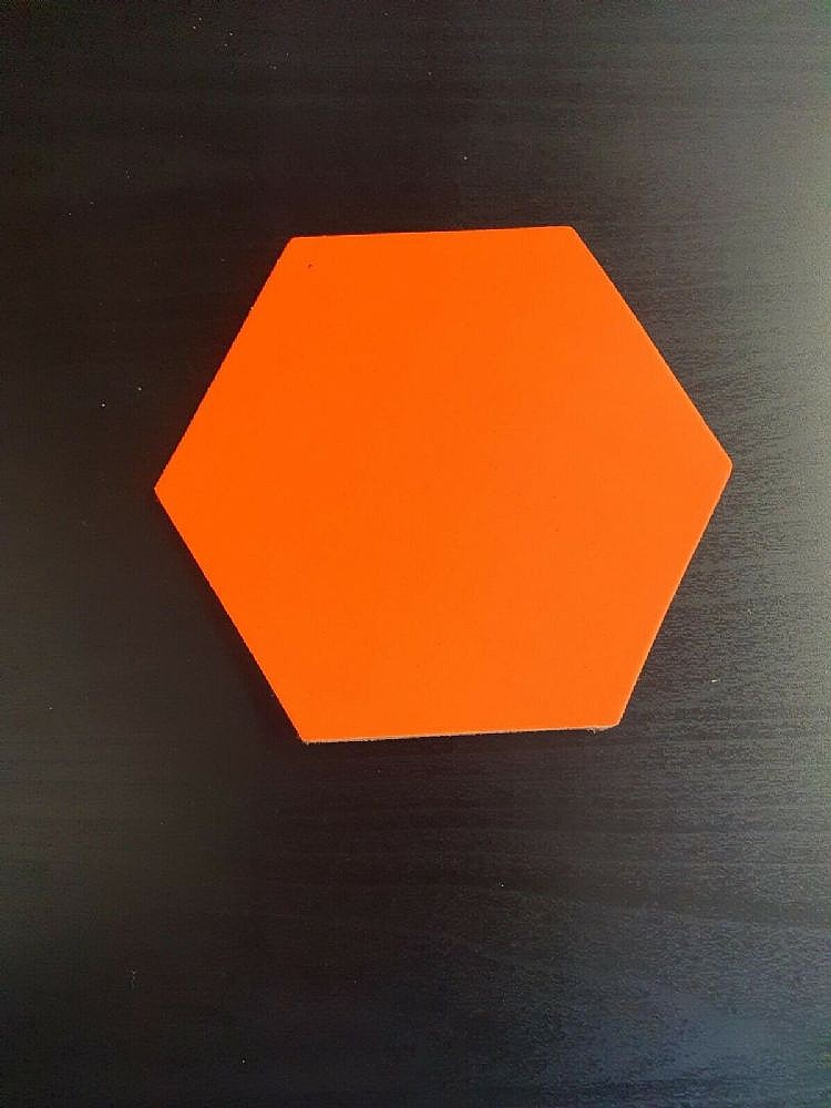 Coaster - Hex - Fl Orange